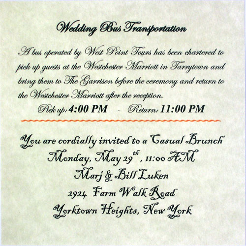 Monday Brunch invitation